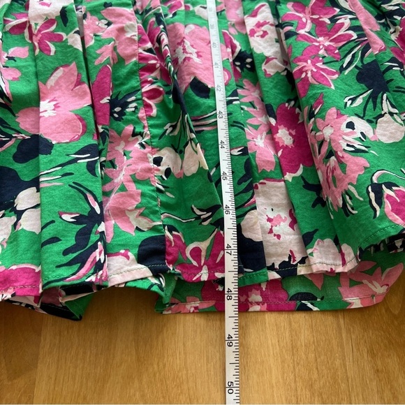 J CREW FACTORY DRESS 8 FLORAL V NECK RUFFLE MIDI EASTER SUMMER PARTY FEMININE - Picture 9 of 11